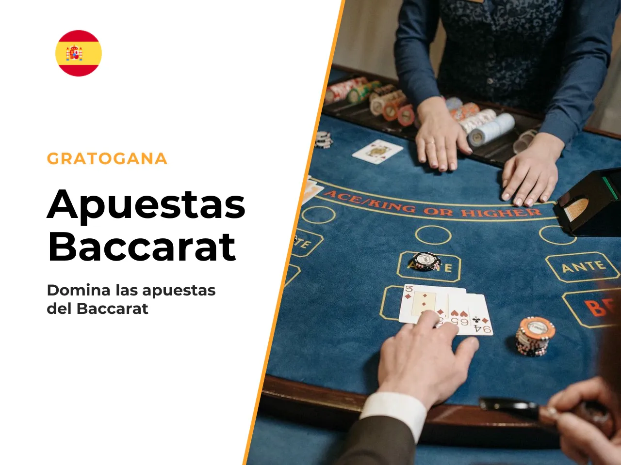 Apuestas principales del juego de baccarat. Las tres posiciones estructurales abonan ganancias fijadas: Player paga 1:1, Banker paga 1:1 menos una retención del 5 %, y Tie liquida en 8:1. La ligera ve