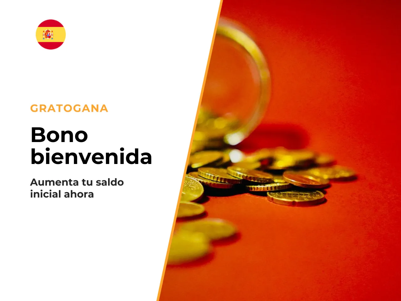 Bono de bienvenida, giros gratis y otras ventajas. El paquete de bienvenida de Gratogana se compone de tres elementos: 1. **Bono por primer depósito:** 100 % hasta 200 € con el código BONO100. 2. **50
